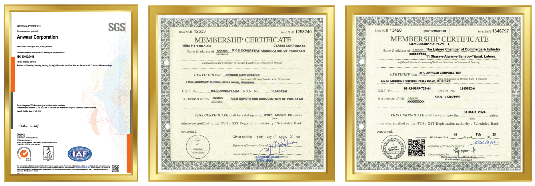 certificates